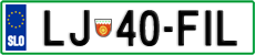 License plate of Slovenia, Cars
