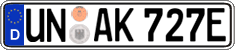 German license plate, Electric vehicles