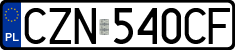 License plates of Poland, Regular car plates