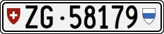 License plate of Switzerland, Cars