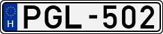 license plates of Hungary, Cars (1990)