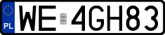 License plates of Poland, Regular car plates