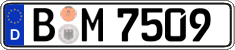 German license plate, Regular plates