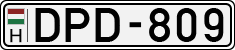license plates of Hungary, Cars (1990)