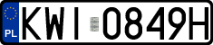 License plates of Poland, Regular car plates