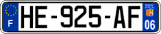 French license plate, SIV (ordinary)