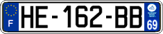 French license plate, SIV (ordinary)