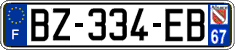 French license plate, SIV (ordinary)