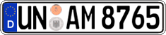 German license plate, Regular plates