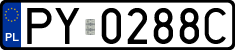 License plates of Poland, Regular car plates