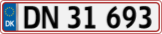 License plate of Denmark, Regular plates