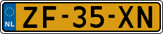 License plate of the Netherlands, Cars