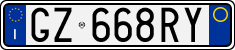 License plate of Italy, Cars (1994 year series)