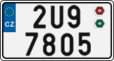 License plate of the Czech Republic, Cars (2001)