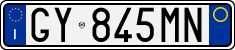 License plate of Italy, Cars (1994 year series)