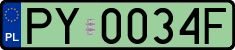 License plates of Poland, Electric vehicles