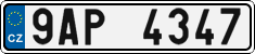 License plate of the Czech Republic, Cars (2001)