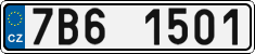 License plate of the Czech Republic, Cars (2001)