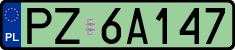 License plates of Poland, Electric vehicles