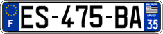 French license plate, SIV (ordinary)