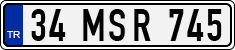 License plate of Turkey, Regular plates