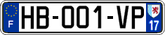 French license plate, SIV (ordinary)