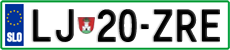 License plate of Slovenia, Cars