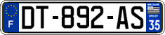 French license plate, SIV (ordinary)