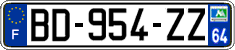 French license plate, SIV (ordinary)