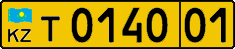 License plate Kazakhstan, Foreigners (2012)