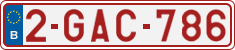 License plate of Belgium, Regular plates (2010)