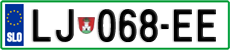 License plate of Slovenia, Cars