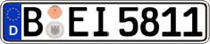 German license plate, Regular plates