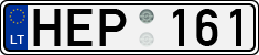 License plate of Lithuania, Cars
