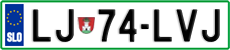 License plate of Slovenia, Cars