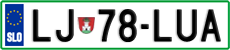 License plate of Slovenia, Cars
