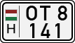 license plates of Hungary, Oldtimers (1990)