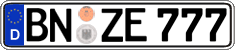German license plate, Regular plates