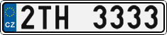 License plate of the Czech Republic, Cars (2001)