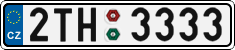 License plate of the Czech Republic, Cars (2001)