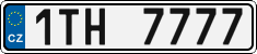 License plate of the Czech Republic, Cars (2001)