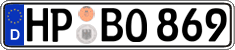 German license plate, Regular plates