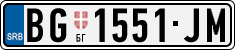License plate of Serbia, Cars