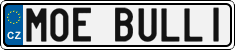 License plate of the Czech Republic, Vanity Plates