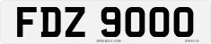 License plate of the United Kingdom, Northern Ireland (1966)