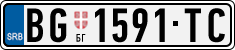License plate of Serbia, Cars