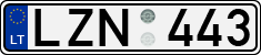 License plate of Lithuania, Cars