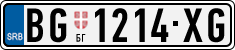 License plate of Serbia, Cars