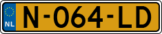 License plate of the Netherlands, Cars