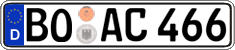 German license plate, Regular plates
